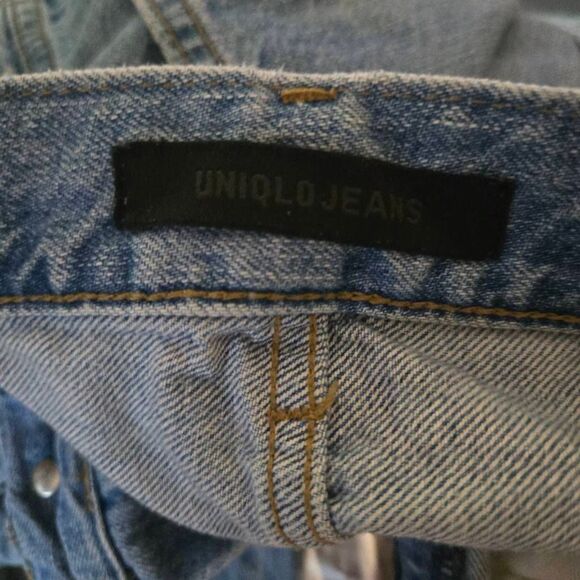 Uniqlo Customized Jeans Size 26 Patches Stitching Denim Upcycled - Picture 6 of 7